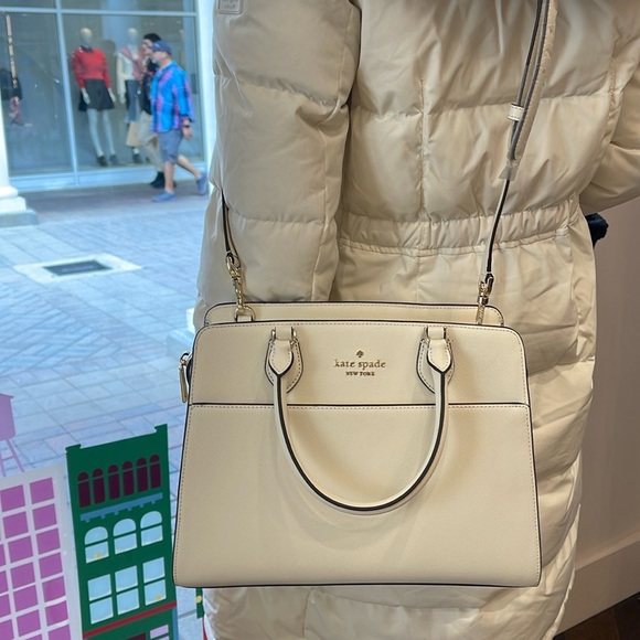 Kate Spade Madison Saffiano Leather Medium Satchel
COLOR:
Meringue 
NWT - Picture 14 of 16
